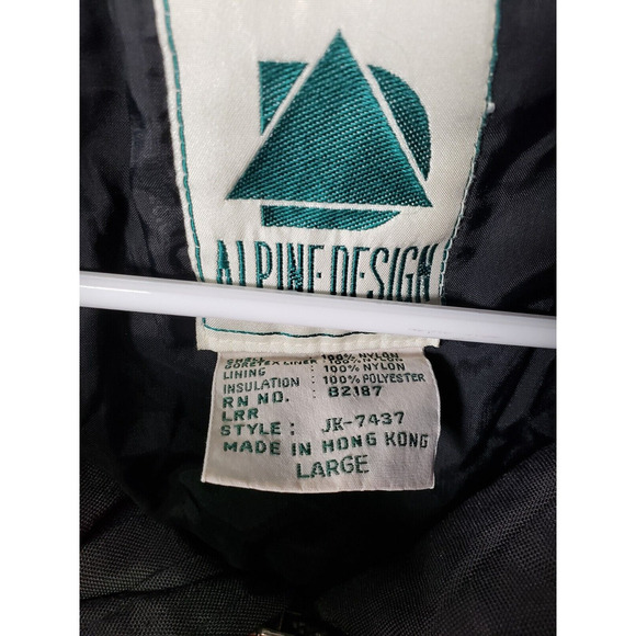 Vintage Alpine Design Jacket Mens Large L Goretex Full Zip Snap Button Softshell - Picture 16 of 16